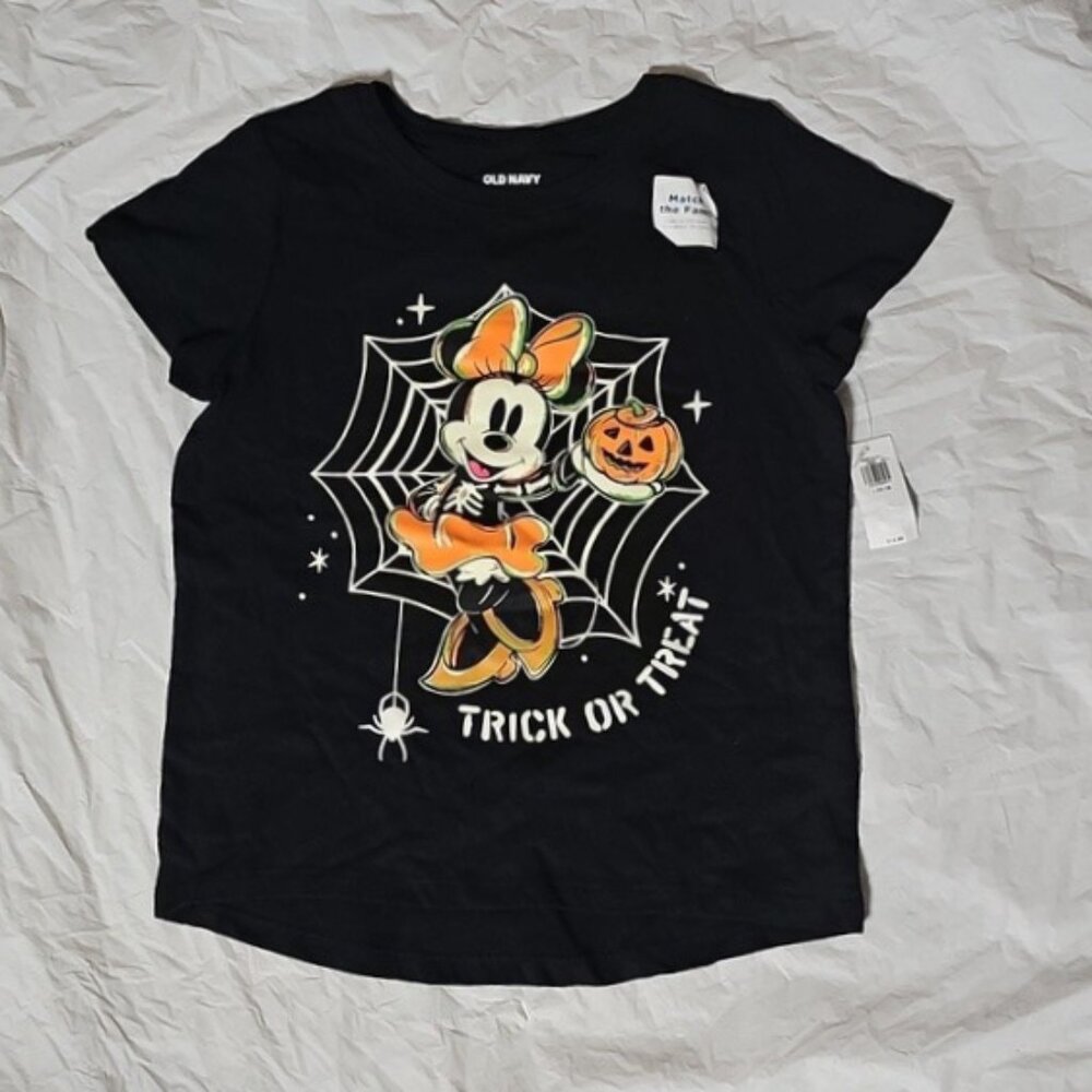 Old Navy Disney Minnie Mouse Halloween Graphic T-Shirt Girls Large 10/12 New